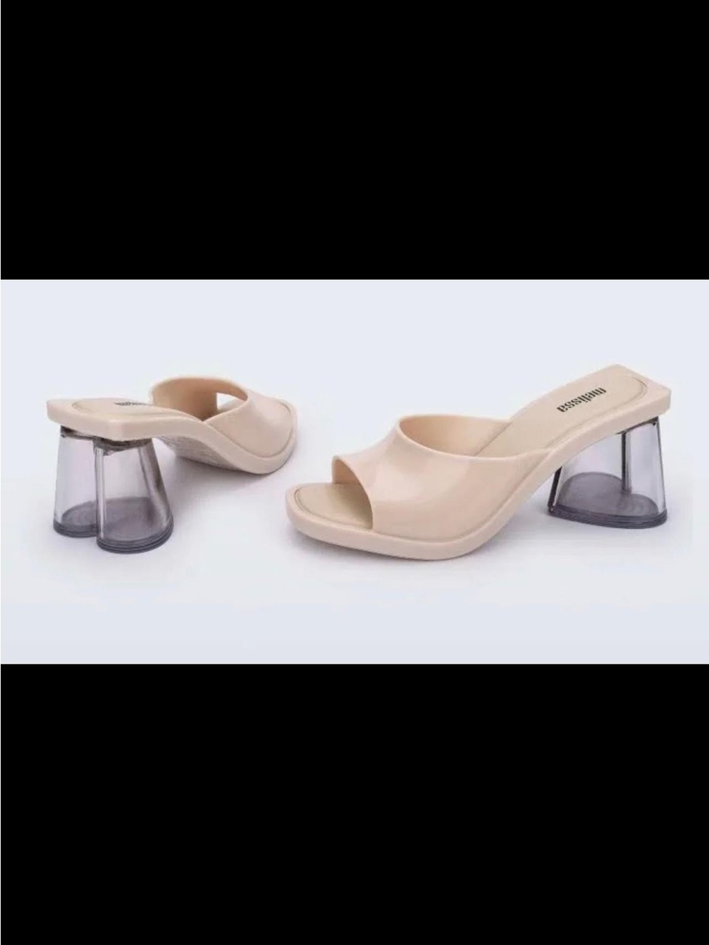 Melissa Heart Candy Slip-On with Clear Heart Heel NWT